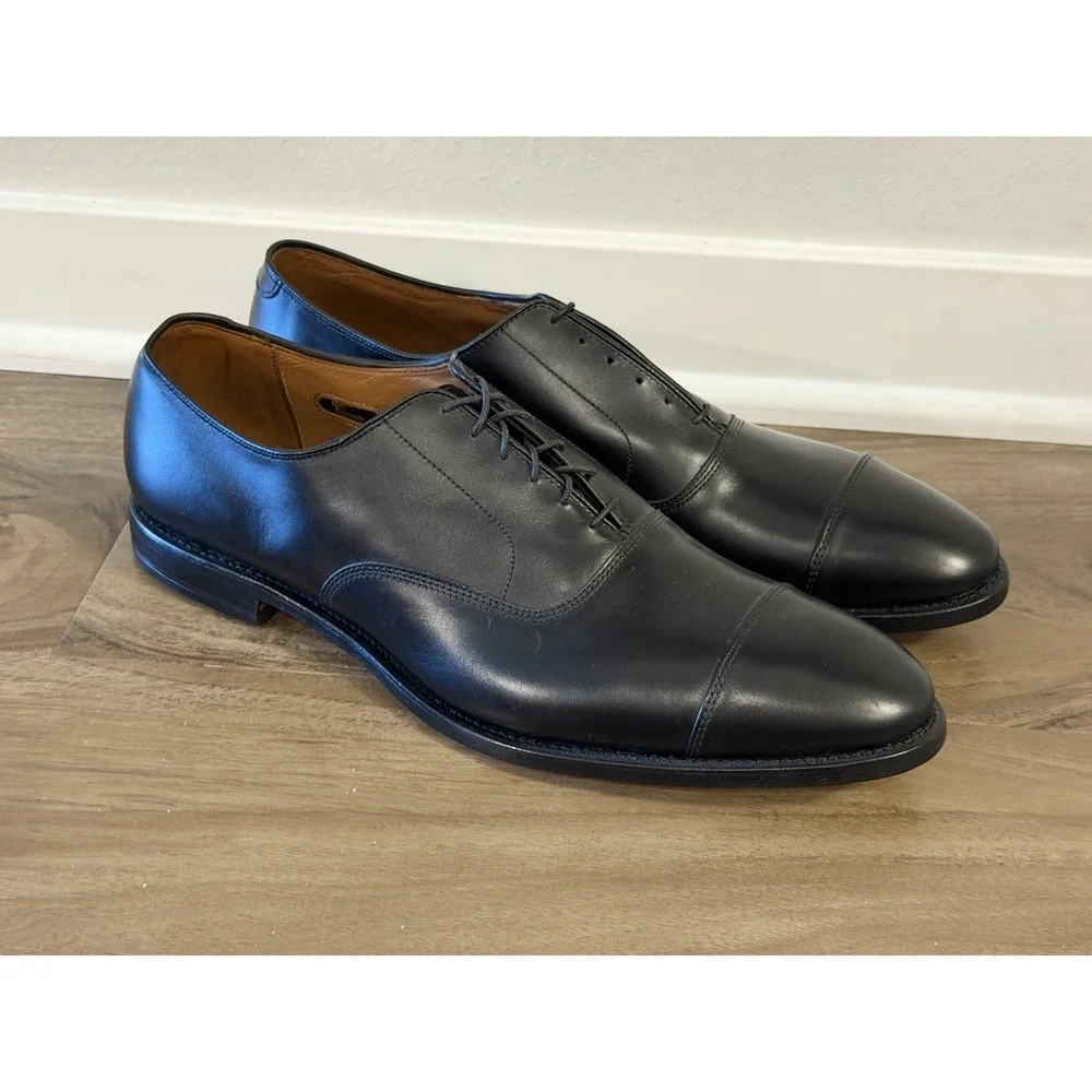 Allen Edmonds Park Avenue black cap toe oxford men's shoe Size 15B Made In USA